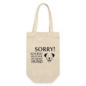 Dog Hund - Geschenkbeutel für Flaschen - Natur - Vorne