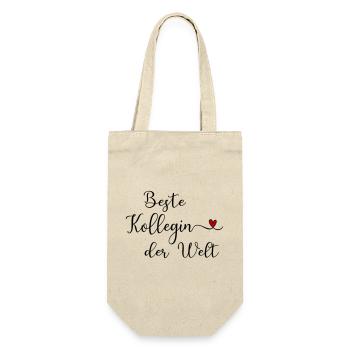 Best colleague in the world - Gift Bag for Bottles - nature - Front