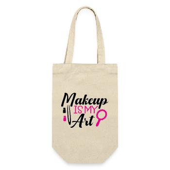 Makeup Is My Art - Geschenkbeutel für Flaschen - Natur - Vorne