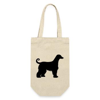 Hund Dog - Geschenkbeutel für Flaschen - Natur - Vorne