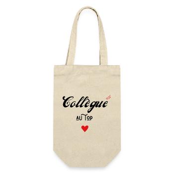 collègue au top idée cadeau - Sac à bouteille - nature - Devant