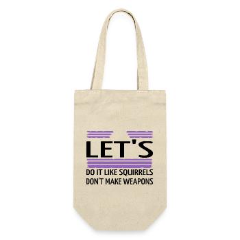 sayings dove of peace pride peace movement fun - Geschenkbeutel für Flaschen - Natur - Vorne