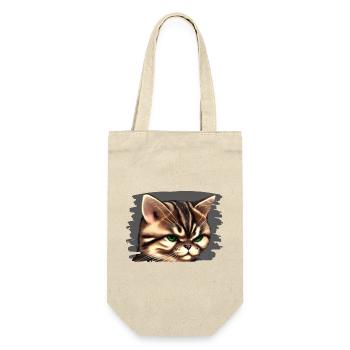 Katzengesicht - Geschenkbeutel für Flaschen - Natur - Vorne