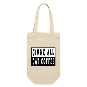 cadeau d’anniversaire caféine cappuccino du matin citation - Sac à bouteille - nature - Devant