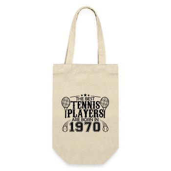 1970 tennis joueur cadeau joueur de tennis 1970 - Sac à bouteille - nature - Devant