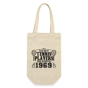 1969 tennis joueur cadeau joueur de tennis 1969 - Sac à bouteille - nature - Devant