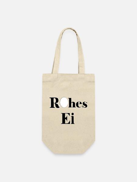 Rohes Ei - Geschenkbeutel für Flaschen - Natur