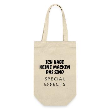 Ich habe keine Macken das sind Special Effects - Geschenkbeutel für Flaschen - Natur - Vorne