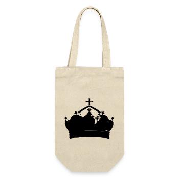 Crown Symbol King and Queen Love Vector 7 - Gift Bag for Bottles - nature - Front