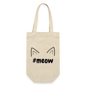 #meow - Geschenkbeutel für Flaschen - Natur - Vorne
