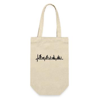 Heartbeat Camping - Geschenkbeutel für Flaschen - Natur - Vorne