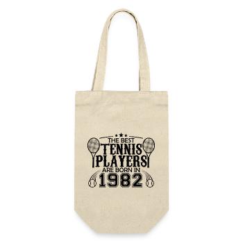 1982 tennis joueur cadeau joueur de tennis 1982 - Sac à bouteille - nature - Devant