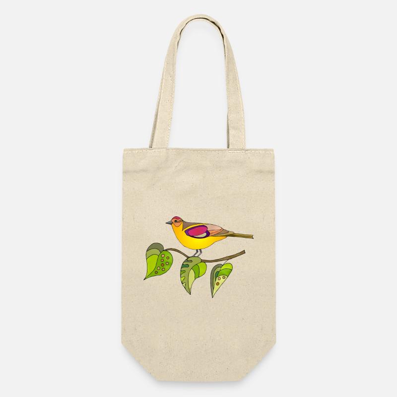 Vogel - Geschenkbeutel für Flaschen - Natur