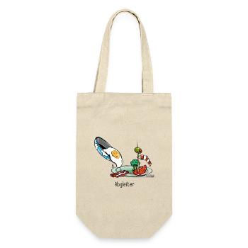 Paragliding Gleitschirm Pilot Vogel Ei - Geschenkbeutel für Flaschen - Natur - Vorne