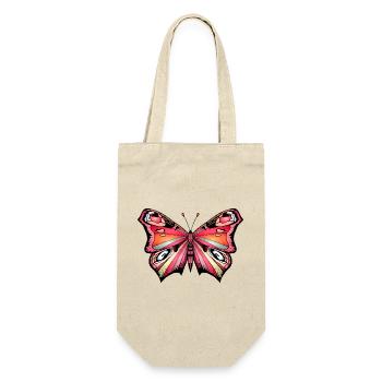 Bunter Schmetterling - Geschenkbeutel für Flaschen - Natur - Vorne