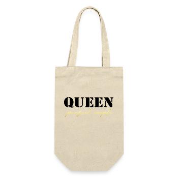 King and Queen Queen Gift black and gold - Gift Bag for Bottles - nature - Front