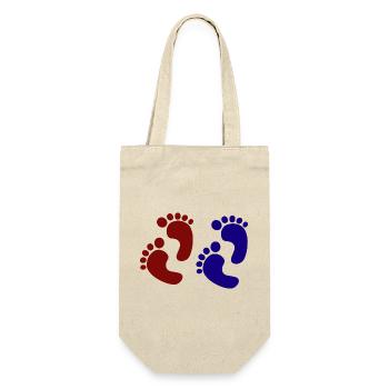Pregnancy Baby shower Babyshower Boy Girl - Gift Bag for Bottles - nature - Front