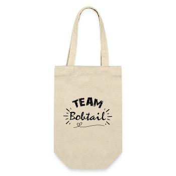 Team bobtail, idée cadeau pour amis des chiens - Sac à bouteille - nature - Devant