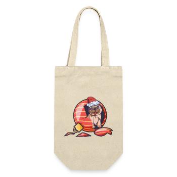 Carlin Chien Carlin Carin Noël - Sac à bouteille - nature - Devant