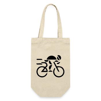 Marathon Triathlon Running joggen Biking Radfahren - Geschenkbeutel für Flaschen - Natur - Vorne