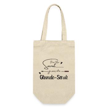 Je vais être grande sœur - Sac à bouteille - nature - Devant