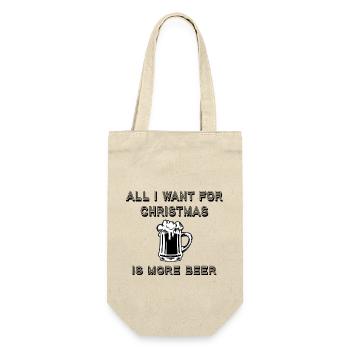Beer Wine Whiskey Schnapps Alcohol - Gift Bag for Bottles - nature - Front