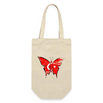 Drapeau de la Turquie papillon utilisé - Sac à bouteille - nature - Devant