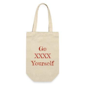 Go Fuck Yourself - Geschenkbeutel für Flaschen - Natur - Vorne