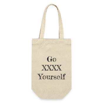 Go Fuck Yourself - Geschenkbeutel für Flaschen - Natur - Vorne