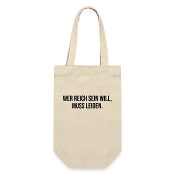Reich Leiden - Geschenkbeutel für Flaschen - Natur - Vorne
