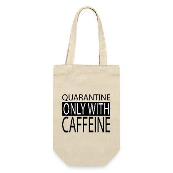office geek coffee drink caffeine cool fun - Geschenkbeutel für Flaschen - Natur - Vorne