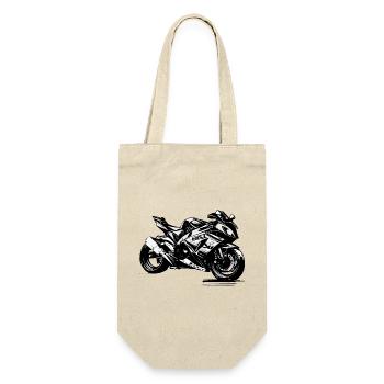 Zeigen Sie Ihren Stil mit unseren Motorradlogos - Geschenkbeutel für Flaschen - Natur - Vorne