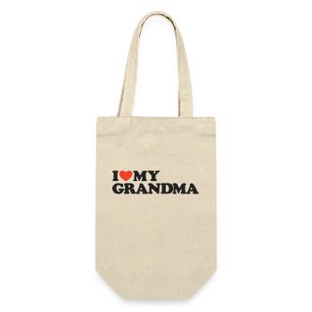 I love my grandma heart shirt - Gift Bag for Bottles - nature - Front