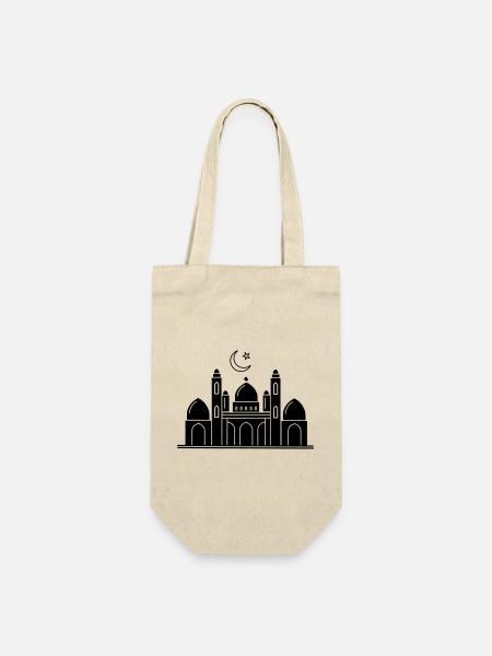 Moschee religiöse Kultstätte - Geschenkbeutel für Flaschen - Natur