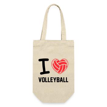 Love Volleyball - Gift Bag for Bottles - nature - Front