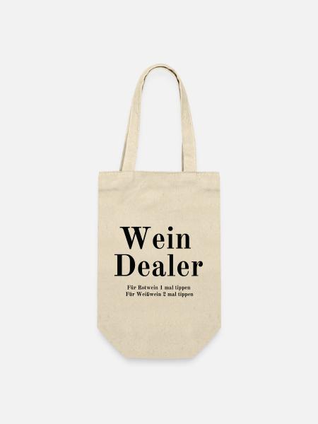Wein Dealer - Geschenkbeutel für Flaschen - Natur