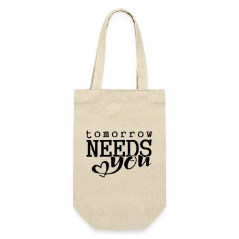Tomorrow needs you - Gift Bag for Bottles - nature - Front