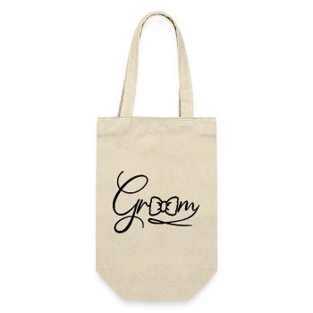 Groom Cool Matching Couple Wedding Party Marriage - Gift Bag for Bottles - nature - Front