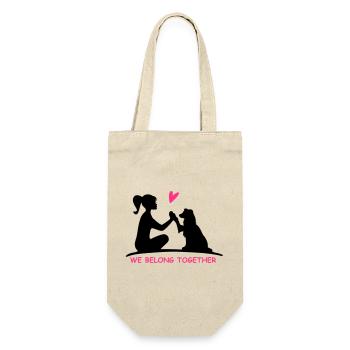 We belong together - Geschenkbeutel für Flaschen - Natur - Vorne