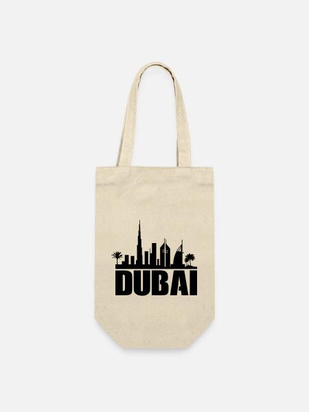 dubai skyline - Geschenkbeutel für Flaschen - Natur