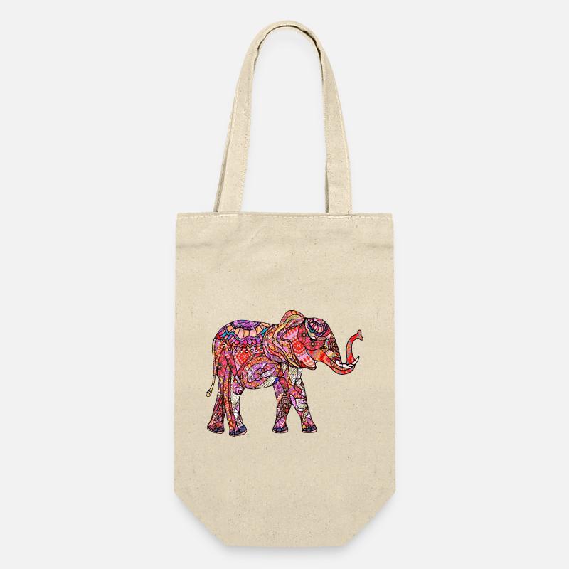 Elefant - Geschenkbeutel für Flaschen - Natur