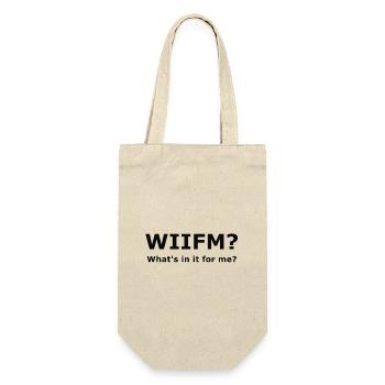 Was ist dabei für mich drin? what's in it for me? - Geschenkbeutel für Flaschen - Natur - Vorne