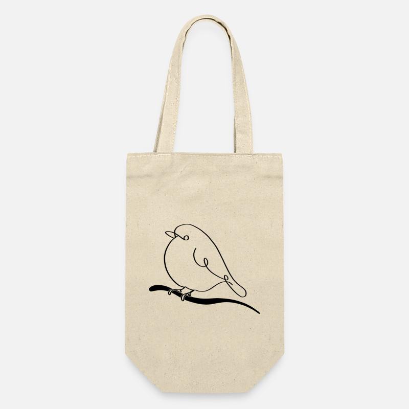 Vogel - Geschenkbeutel für Flaschen - Natur