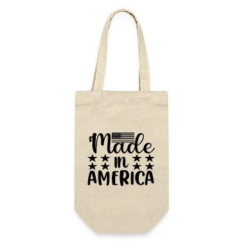 Made In America - Geschenkbeutel für Flaschen - Natur - Vorne