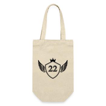 wappen 22 - Geschenkbeutel für Flaschen - Natur - Vorne