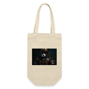 Panda 4 - Geschenkbeutel für Flaschen - Natur - Vorne