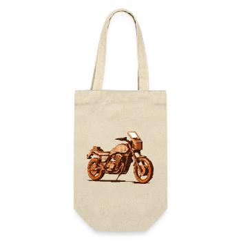 Motorcycle in a beautiful retro 8 bit vector graphics - Gift Bag for Bottles - nature - Front