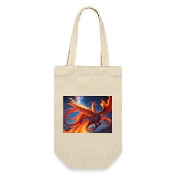 blue red sky with a creature generated ai - Gift Bag for Bottles - nature - Front
