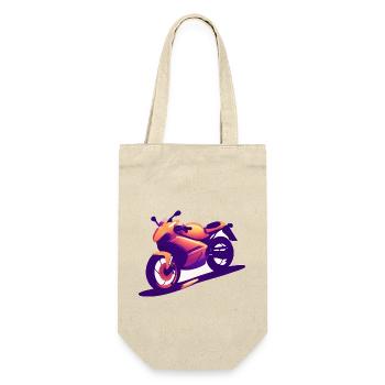 Motorcycle Motorcycle Fan Motorcross Motorcyclists - Gift Bag for Bottles - nature - Front