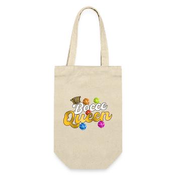 Bocce Bocci Bunte Bälle Spieler I Geschenk - Geschenkbeutel für Flaschen - Natur - Vorne